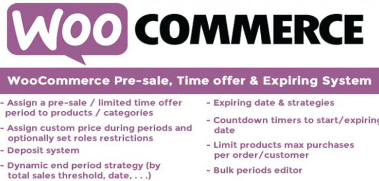 Item cover for download WooCommerce Pre-sale, Time offer & Expiring System