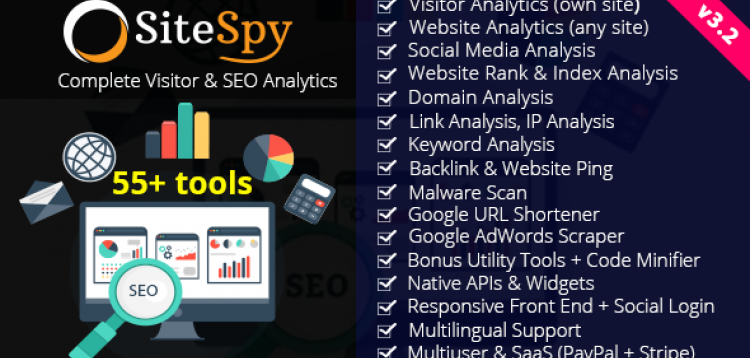 Item cover for download SiteSpy - Complete Visitor & SEO Analytics