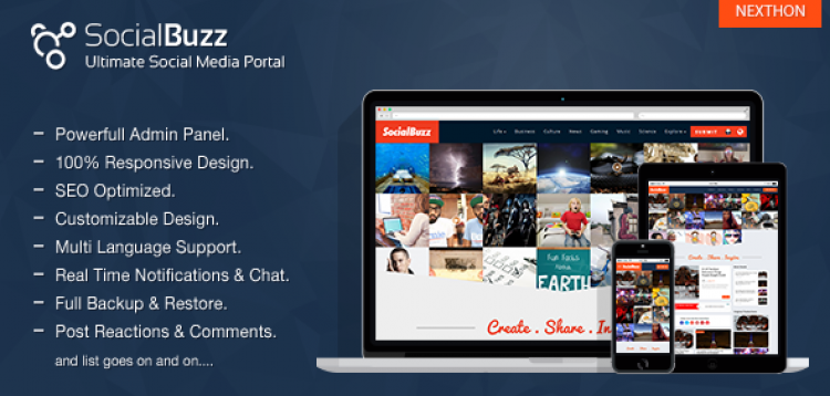 Item cover for download SocialBuzz - Ultimate Social Media Portal