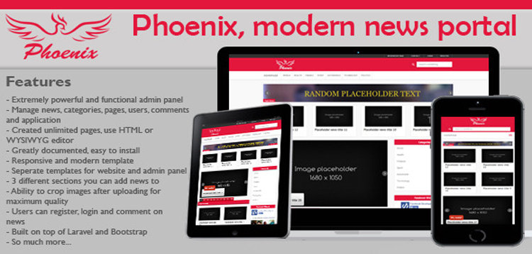 Item cover for download Phoenix, modern & minimalist news portal