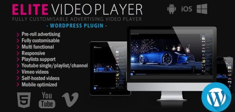 Item cover for download Elite Video Player - WordPress plugin