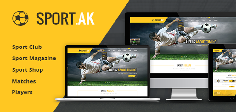 Item cover for download Sport WordPress Theme for Football, Hockey, Basketball Club - SportAK