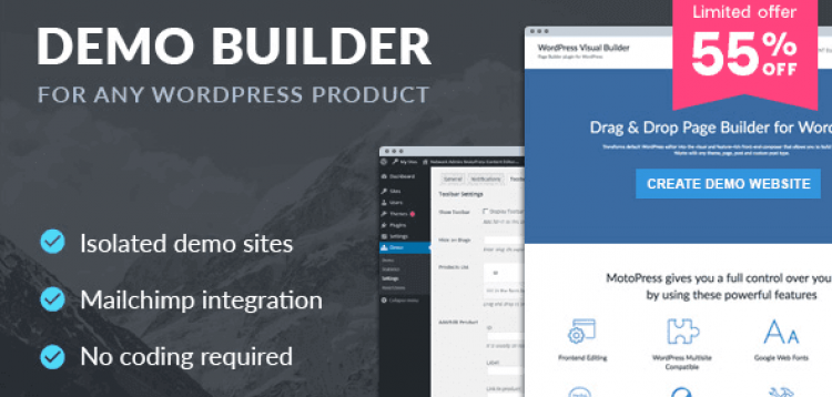 Item cover for download DEMO BUILDER FOR ANY WORDPRESS PRODUCT