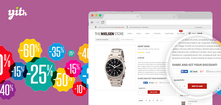 Item cover for download YITH WooCommerce Share For Discounts Premium