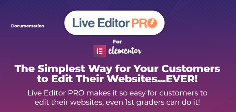 Item cover for download Live Editor PRO for Elementor
