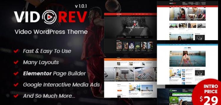 Item cover for download VidoRev - Video WordPress Theme