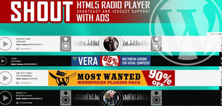 Item cover for download SHOUT - HTML5 Radio Player With Ads - ShoutCast and IceCast Support - WordPress Plugin