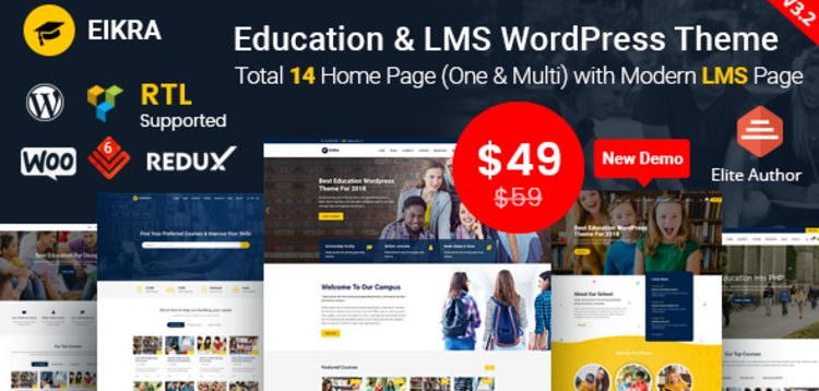 Item cover for download Eikra Education - Education WordPress Theme