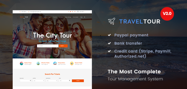 Item cover for download Travel Tour - Tour Booking, Travel Booking WordPress Theme