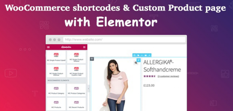 Item cover for download WooCommerce shortcodes & Custom Product page with Elementor