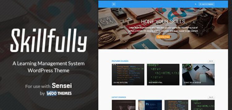 Item cover for download SKILLFULLY – A LEARNING MANAGEMENT SYSTEM THEME