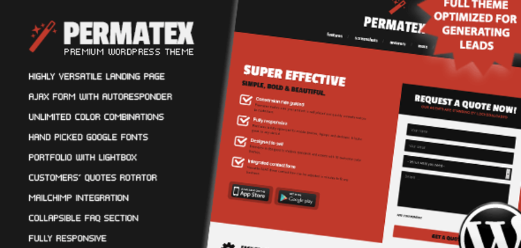 Item cover for download PERMATEX – LEADS GENERATING WORDPRESS LANDING PAGE