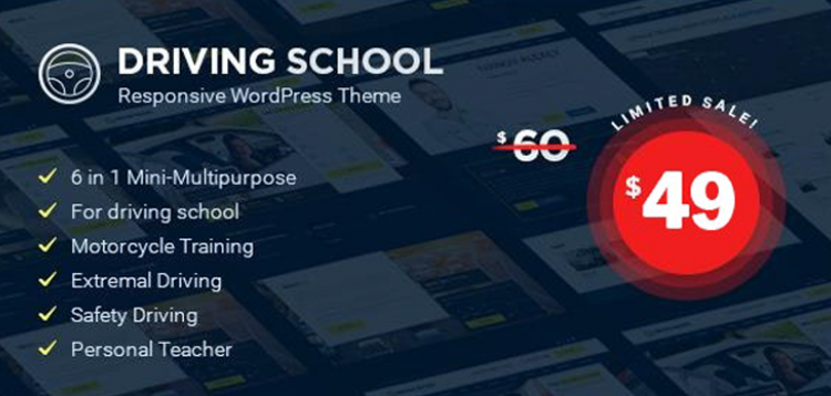 Item cover for download Driving School - WordPress Theme