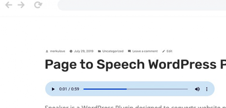 Item cover for download Speaker – Page to Speech Plugin for WordPress