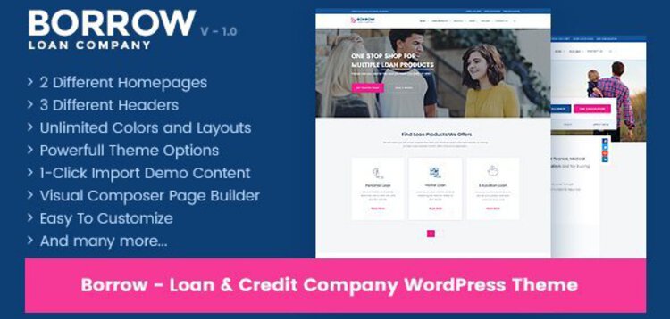 Item cover for download Borrow - Loan Company Responsive WordPress Theme