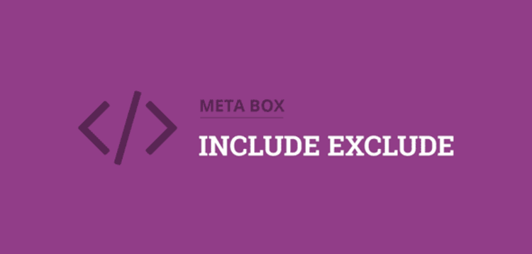 Item cover for download Meta Box Include Exclude