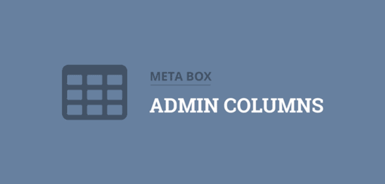 Item cover for download Meta Box Admin Columns