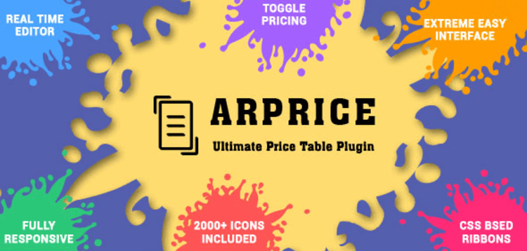 Item cover for download ARPrice - Responsive Pricing Table Plugin for WordPress