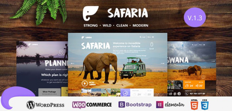 Item cover for download Safaria - Safari & Zoo WordPress Theme