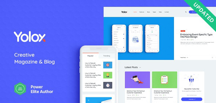 Item cover for download Yolox | Modern WordPress Blog Theme for Business & Startup