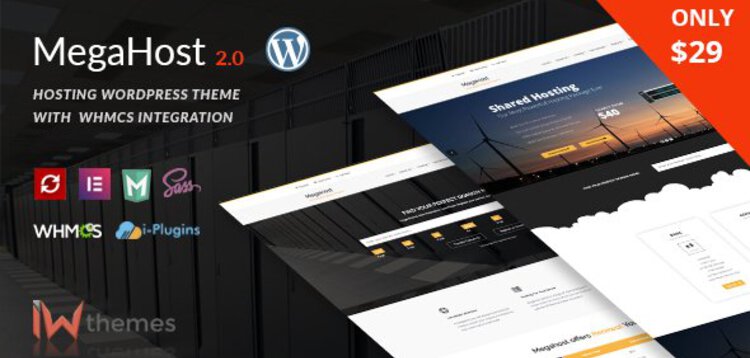 Item cover for download HOSTING WORDPRESS THEME WITH WHMCS - MEGAHOST