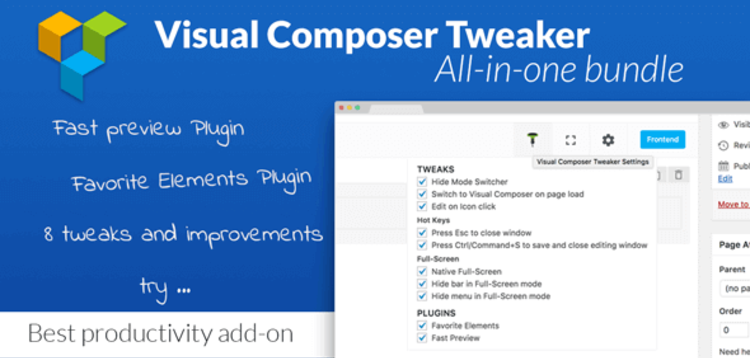 Item cover for download VC TWEAKER – VISUAL COMPOSER PRODUCTIVITY ADD-ON