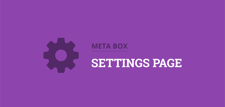 Item cover for download Meta Box Settings Page