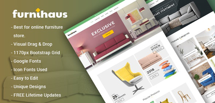 Item cover for download Furnihaus - Responsive Furniture WooCommerce WordPress Theme