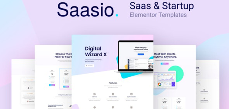 Item cover for download Saasio - Saas & Startup Elementor Templates