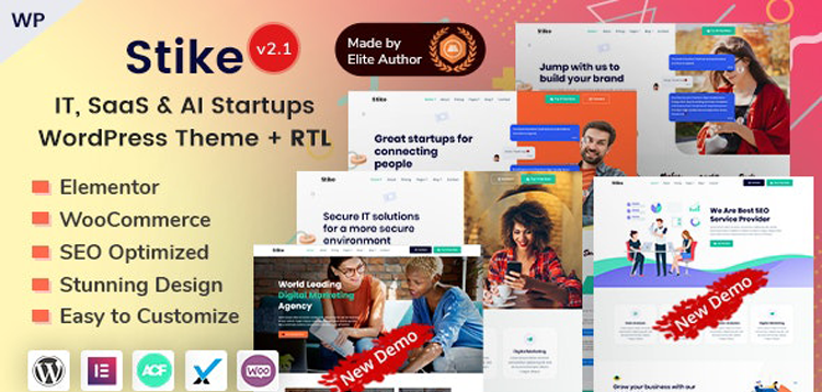 Item cover for download Stike - Elementor IT Startups WordPress Theme