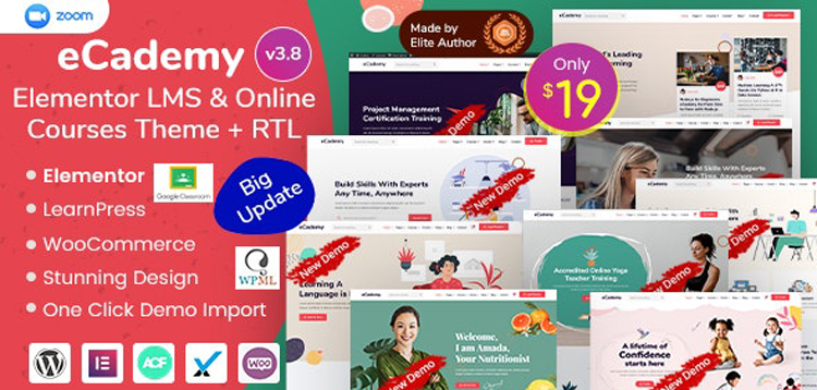 Item cover for download eCademy - Elementor LMS & Online Courses Theme