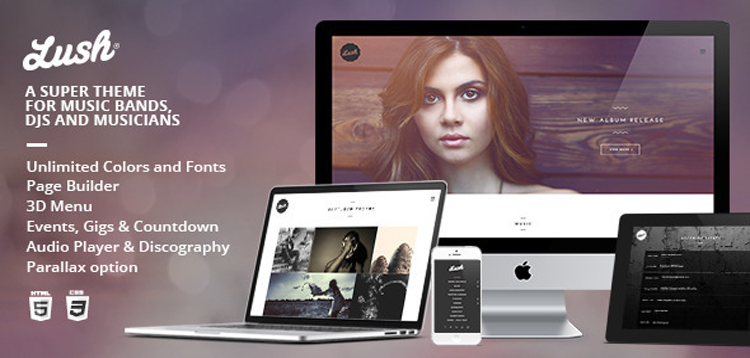 Item cover for download Lush - Music Band & Musician WordPress Theme