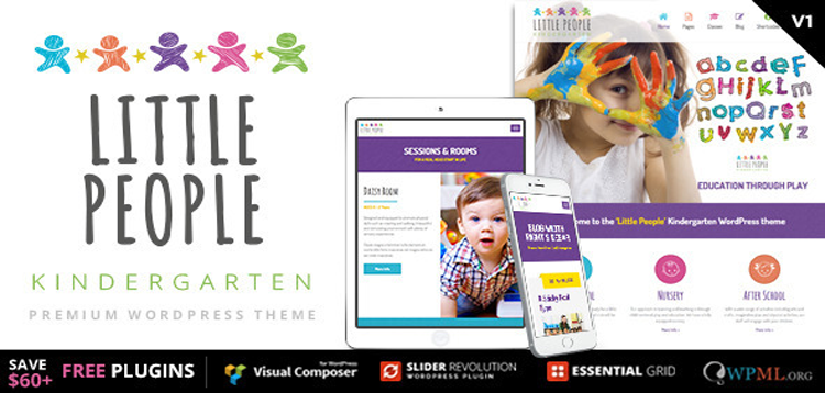 Item cover for download Little People | Kindergarten WordPress Theme for PreScool and infants, nurseries and play school