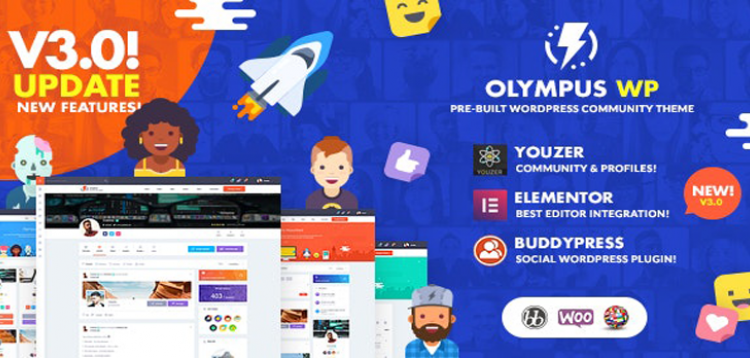 Item cover for download Olympus - Social Networking WordPress Theme