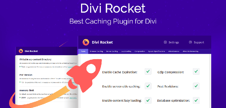 Item cover for download Divi Rocket - Caching Plugin Specifically Designed For The Divi