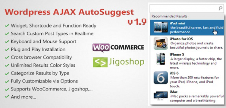 Item cover for download WordPress AJAX Search & AutoSuggest Plugin