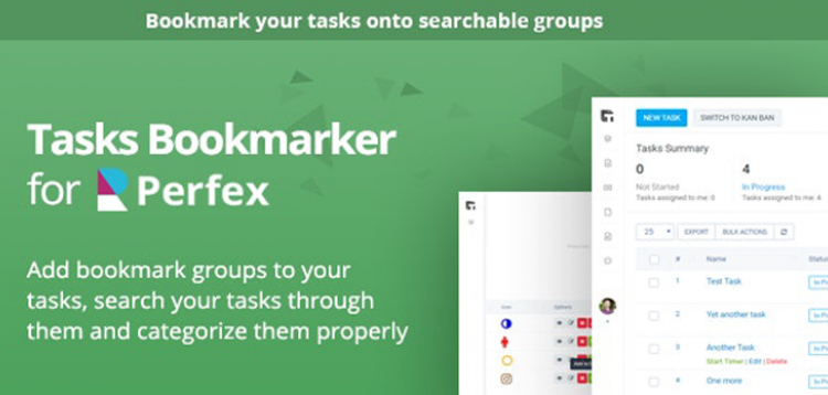 Item cover for download Tasks Bookmark module for Perfex CRM