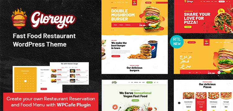 Item cover for download Gloreya - Fast Food WordPress Theme
