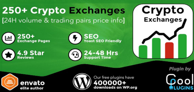 Item cover for download Cryptocurrency Exchanges List Pro - WordPress Plugin