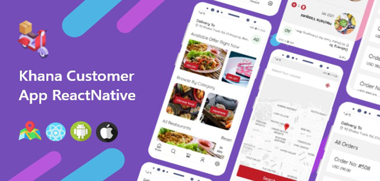 Item cover for download Khana Multi Restaurants And Food Delivery Customer App