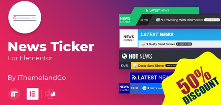 Item cover for download News Ticker For Elementor