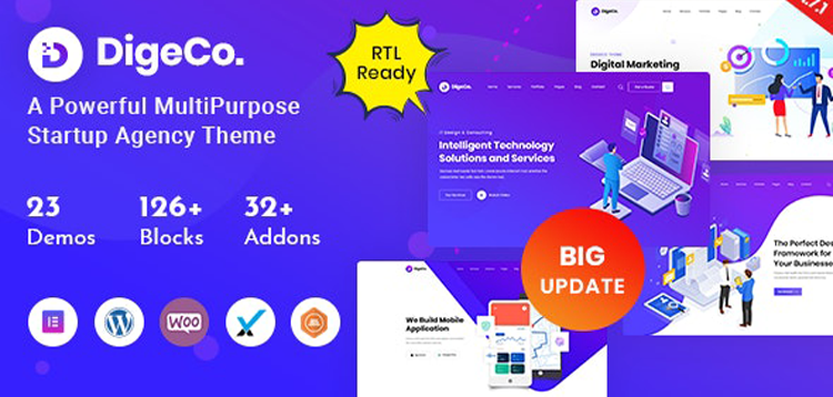 Item cover for download Digeco – Startup Agency WordPress Theme