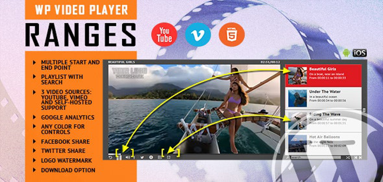 Item cover for download RANGES - Video Player With Multiple Start and End Points - WordPress Plugin