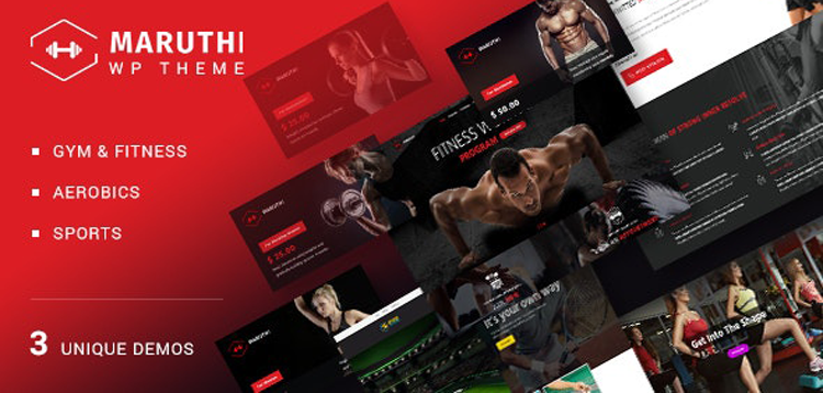 Item cover for download Maruthi - Fitness Gym Trainer WordPress Theme
