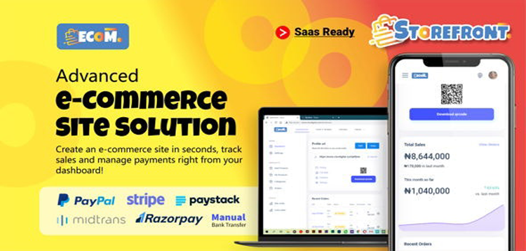 Item cover for download Ecom - Fast Multi Store Front Builder (SaaS)