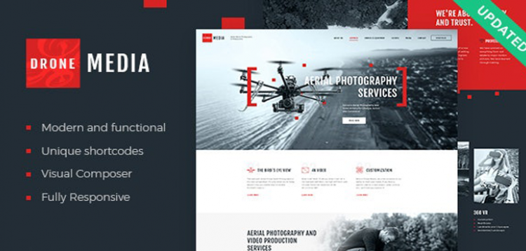 Item cover for download Drone Media | Aerial Photography & Videography WordPress Theme Elementor