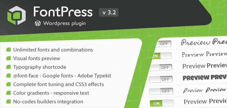 Item cover for download FontPress - Wordpress Font Manager