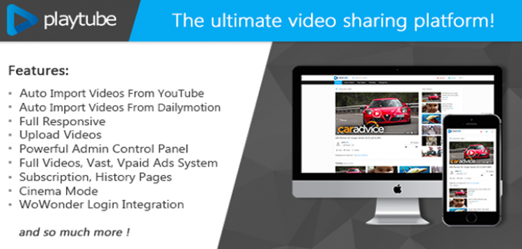 Item cover for download PlayTube - The Ultimate PHP Video CMS & Video Sharing Platform