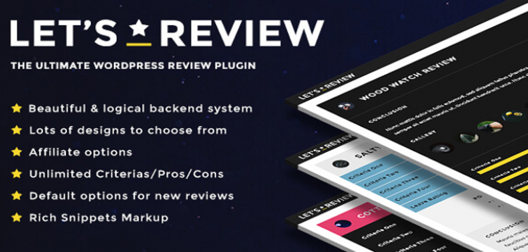 Item cover for download Let's Review WordPress Plugin With Affiliate Options