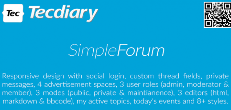 Item cover for download Simple Forum - Responsive Bulletin Board